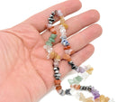Multi-stone crystal chip necklace featuring colorful healing gemstones from GemstoneGO, stylish and natural gemstone jewelry.