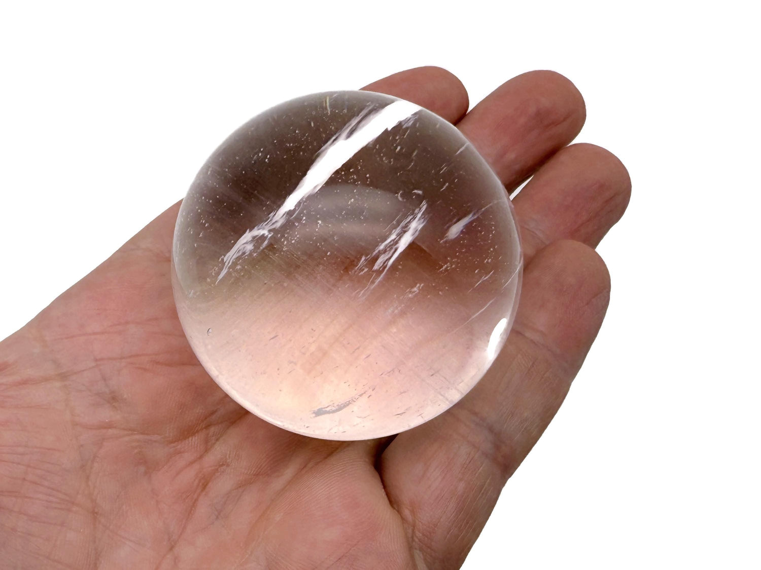 Sphère de pierre de fusion blanche A++ ?€? Boule de cristal - Pierres de cristal de guérison ?€? Décoration en cristal ?€? 50-60 mm - RA1422