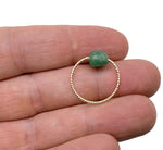 Dainty gemstone rings by GemstoneGO featuring gold wire bands with natural crystal stones in mixed colors.