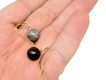 Gold ball crystal gemstone earrings by GemstoneGO featuring colorful mixed gemstones in a stylish earrings design