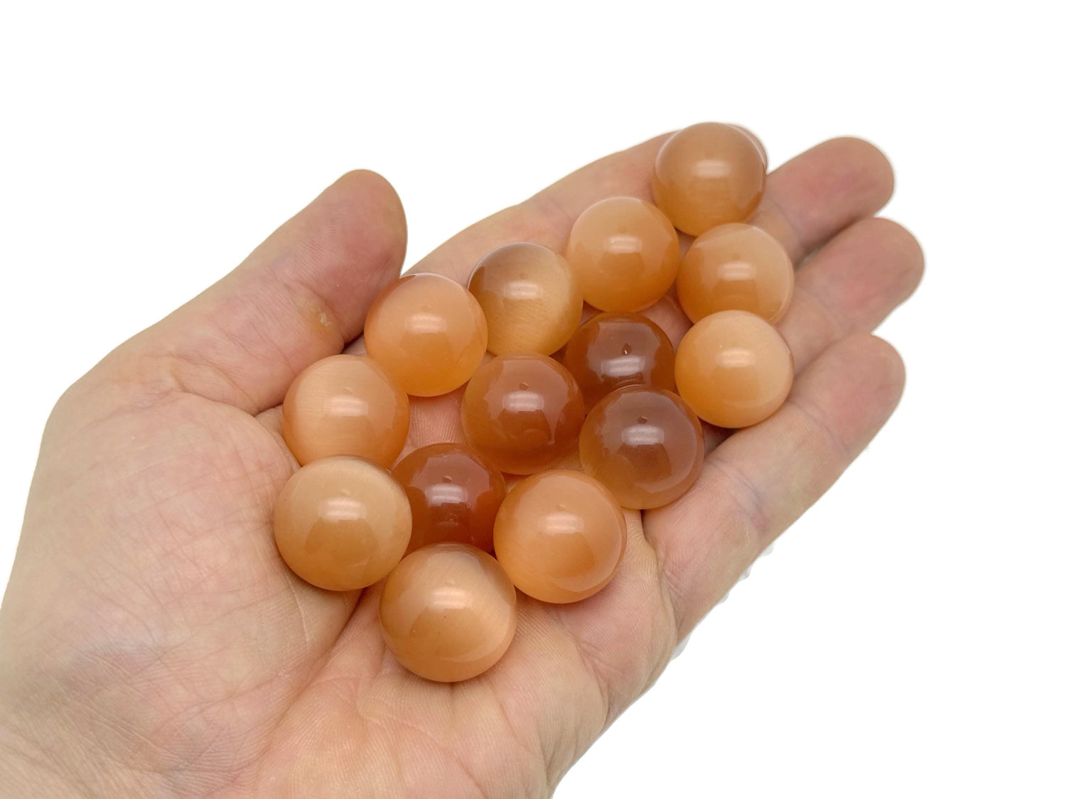 Orange Cats Eye Sphere Gemstone - Crystal Ball - 20mm - SP1098