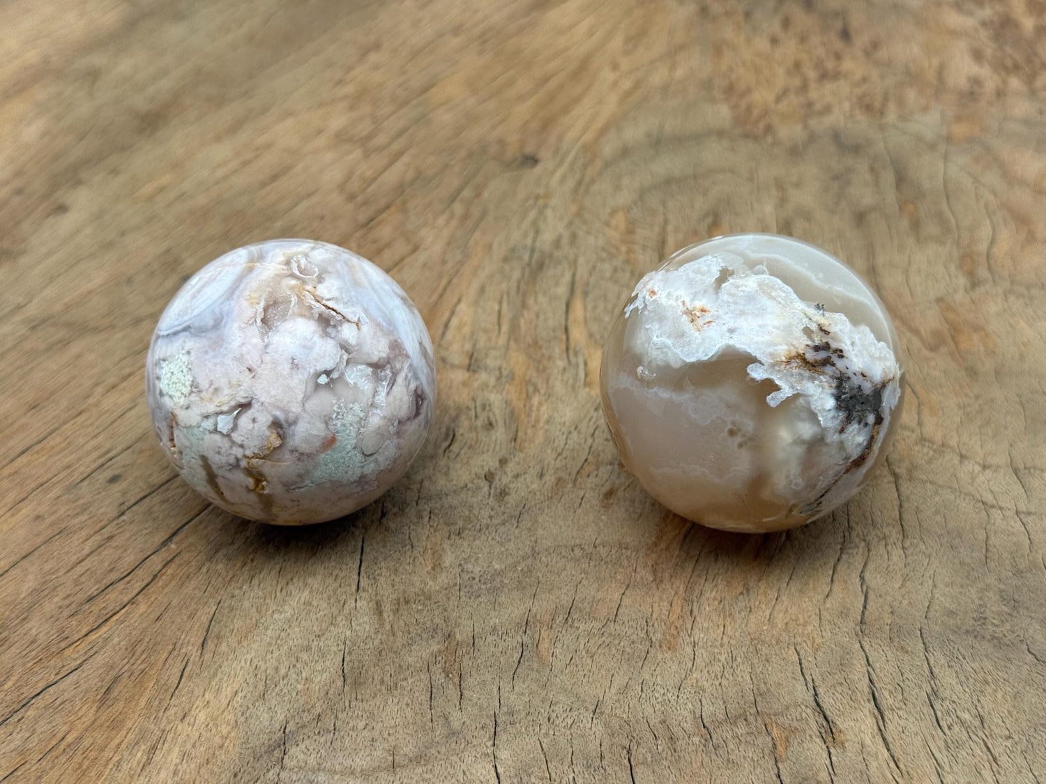 Sphère d'agate fleurie A++ ?€? Boule de cristal - Pierres de guérison ?€? Décoration en cristal ?€? 50-60 mm - RA1440