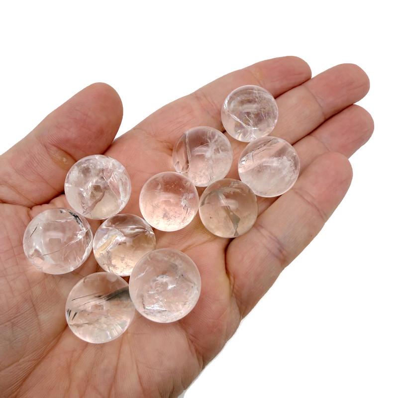 Cracked Clear Quartz Sphere Gemstone - Crystal Ball - 20mm - SP1154