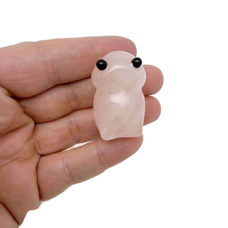 Handcrafted gemstone frog monster carving from GemstoneGO, shows intricate details and vibrant colors of the creature statue.