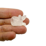 Handmade crystal mouse animal figure carved from gemstones, 30mm size, detailed and natural-looking from GemstoneGO.