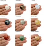 Handmade gemstone crystal cat paw animal figure, carved, 25mm, in mixed colors, by GemstoneGO.