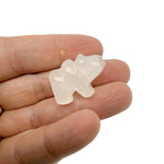 Handmade 30mm gemstone crystal bear animal figure by GemstoneGO, carved with colorful mixed stone details.