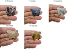 Handcrafted gemstone crystal butterfly animal figure, 35mm, with colorful mixed stones from GemstoneGO.