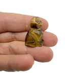 Handmade carved crystal cat animal figure, 30mm, in assorted gemstone colors by GemstoneGO.