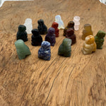 Handmade 30mm crystal T-Rex dinosaur figure by GemstoneGO, carved gemstone with detailed dinosaur design.