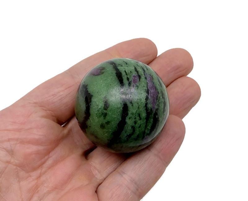 Ruby Zoisite Sphere Gemstone - Crystal Ball - 40-50mm - BA1056