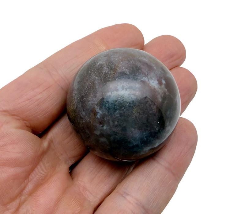 Moss Agate Sphere Gemstone - Crystal Ball - 40-50mm - BA1073