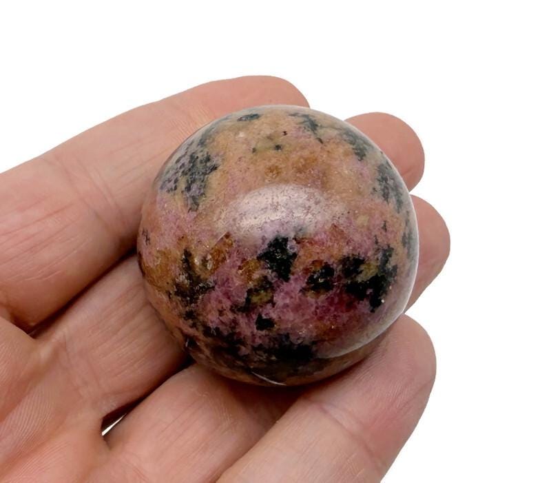 Rhodonite Sphere Gemstone - Crystal Ball - 40-50mm - BA1074