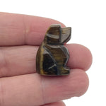 Handmade 30mm crystal dog figurine carved from mixed gemstones, detailed animal sculpture by GemstoneGO.