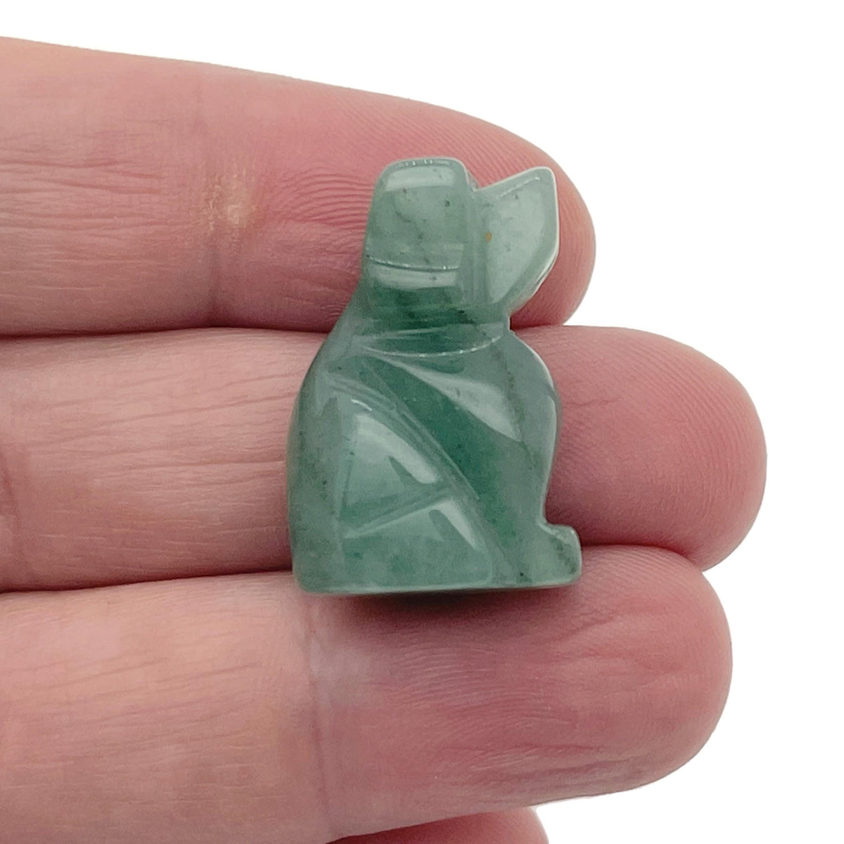 Handmade 30mm crystal dog animal figure carved from gemstone, featuring a colorful mixed stone design by GemstoneGO.