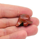 Handmade gemstone crystal dolphin animal figure, carved detail, 30mm size, in various colors from GemstoneGO.