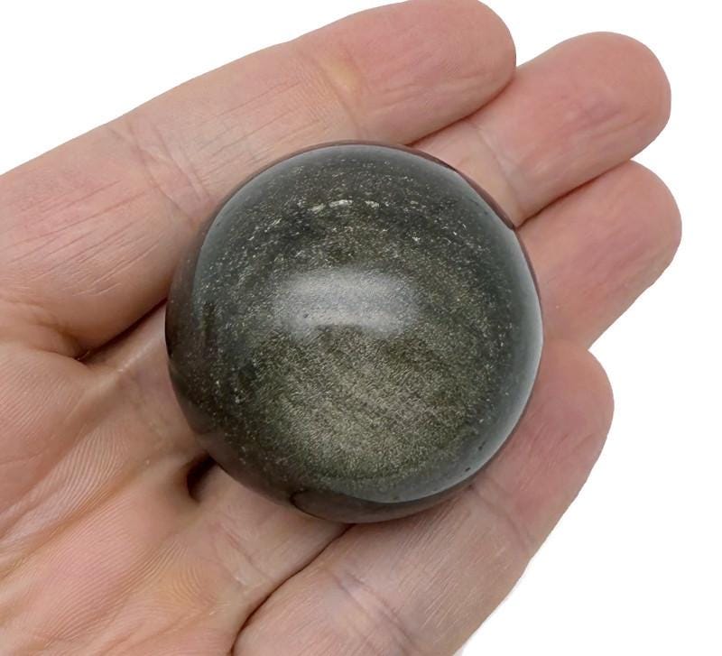 Golden Sheen Obsidian Sphere Gemstone - Crystal Ball - 40-50mm - BA1032