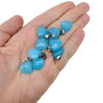 Blue jasper heart-shaped pendant with mini crystal accent, showcasing gemstone jewelry from GemstoneGO.