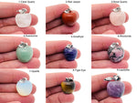 Apple-shaped crystal pendant with healing gemstones from GemstoneGO, showcasing a sparkling gemstone jewelry piece.