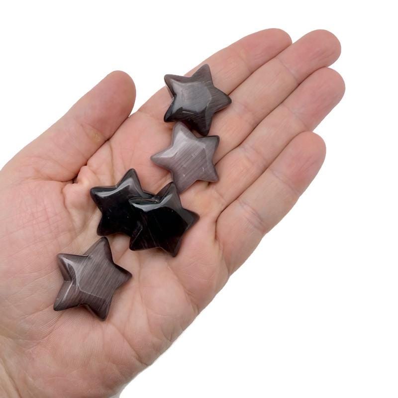 Purple Cats Eye Star Gemstone - 30mm - ST1065