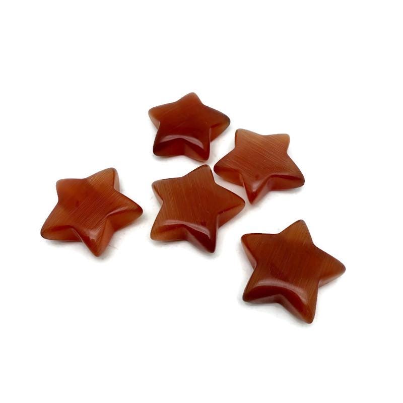 Red Cats Eye Star Gemstone - 30mm - ST1068