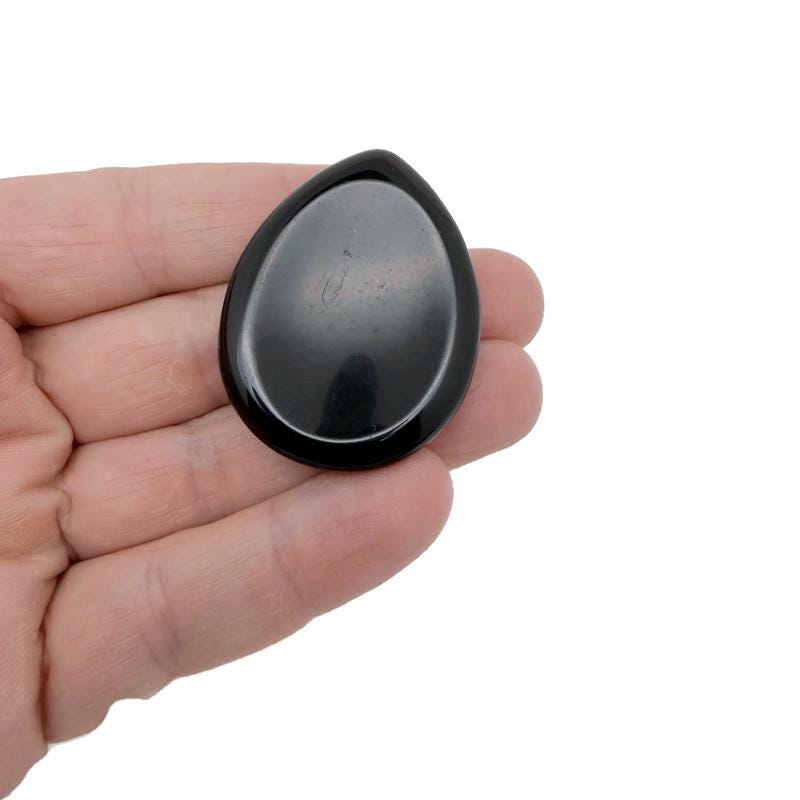 Teardrop-shaped natural gemstone worry stone from GemstoneGO, 4.5x3.5cm, soothing crystal for relaxation and stress relief.