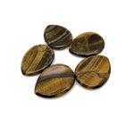 Tiger Eye worry stone from GemstoneGO, 45mm smooth crystal with polished surface, used for calming and stress relief.
