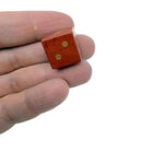 Polished gemstone crystal dice from GemstoneGO, carved for metaphysical use and gaming, featuring vibrant, colorful gemstone patterns.