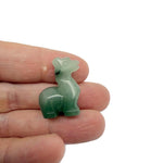 Handmade carved crystal llama animal figure from GemstoneGO, 30mm in size, featuring a colorful mixed gemstone design.