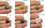 15mm Crystal Cat Paw drilled beads in a mixed color set by GemstoneGO, featuring sparkling gemstone animal paw-shaped charms.