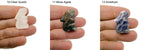 Handmade carved crystal rabbit animal figure from GemstoneGO, 30mm size, showcasing detailed craftsmanship and natural gemstone colors.
