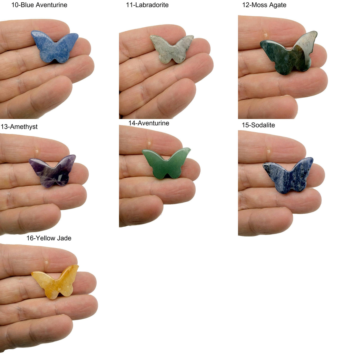 Handmade 30mm crystal butterfly drilled beads with animal figure design in a colorful mix, crafted by GemstoneGO.
