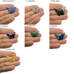 Handmade 30mm crystal butterfly drilled beads with animal figure design in a colorful mix, crafted by GemstoneGO.