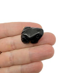 Handmade 30mm crystal frog animal figure carved from gemstone, showcasing detailed craftsmanship and vibrant colors.