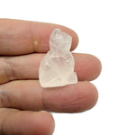 Hand-carved 30mm crystal cat animal figure by GemstoneGO, featuring a unique mixed gemstone design and detailed craftsmanship.