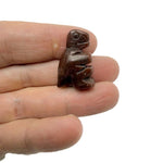 Handmade gemstone Crystal T-Rex dinosaur figure, carved and detailed, measuring 30mm, by GemstoneGO.