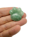 A 30mm Aventurine Bear Paw crystal carving by GemstoneGO, featuring detailed green gemstone with natural stone textures.