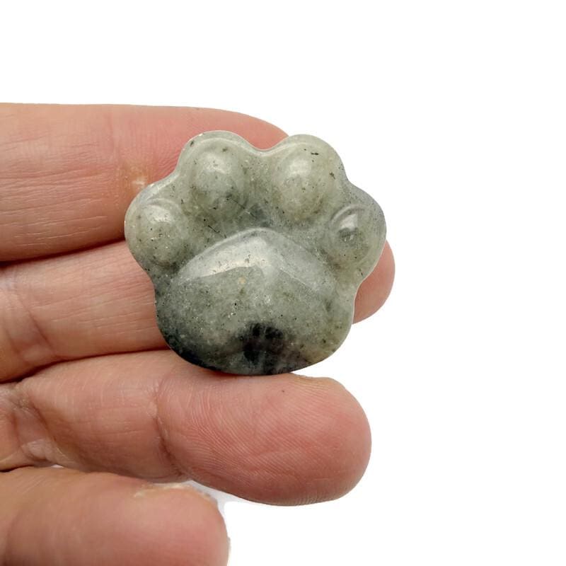 Labradorite Bear Paw Crystal Carving - 30mm - HA1251