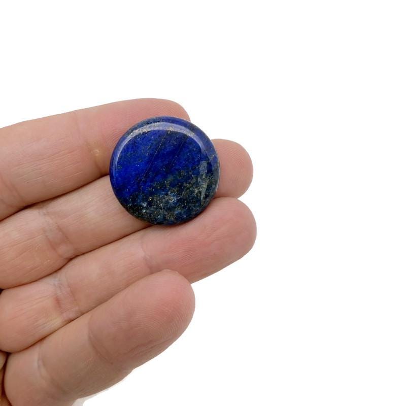 Round polished gemstone slab, smooth 25mm meditation pocket stone in various mixed gemstones, from GemstoneGO.