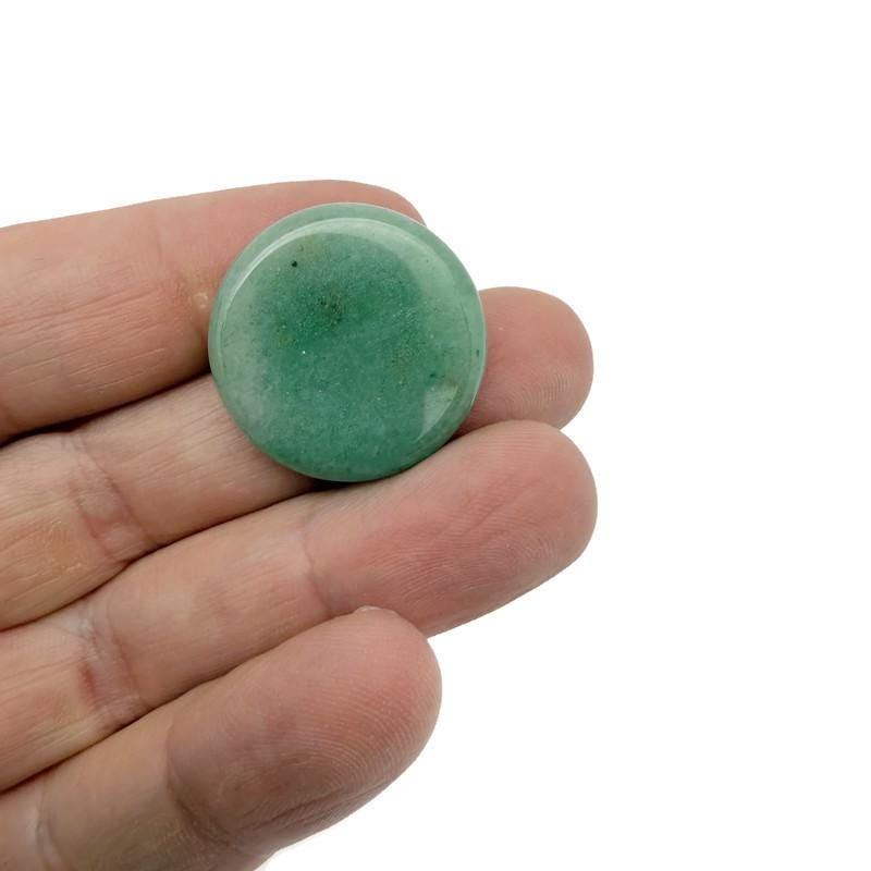 Round Aventurine Flat Gemstone - Slab Crystal - 25mm - FL1107