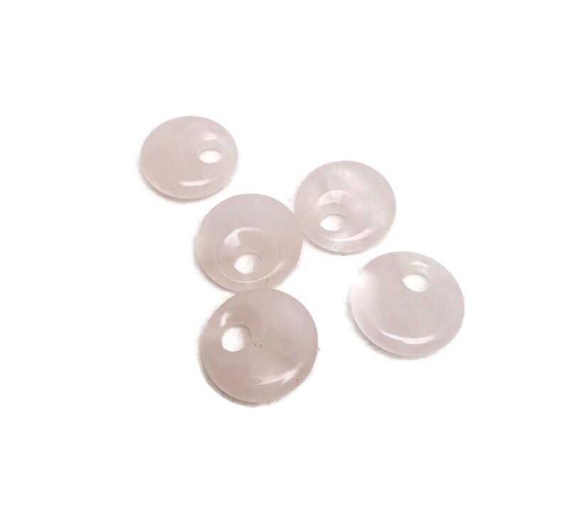 Dona de cuarzo rosa - Piedra Pi - 20mm - DO1075