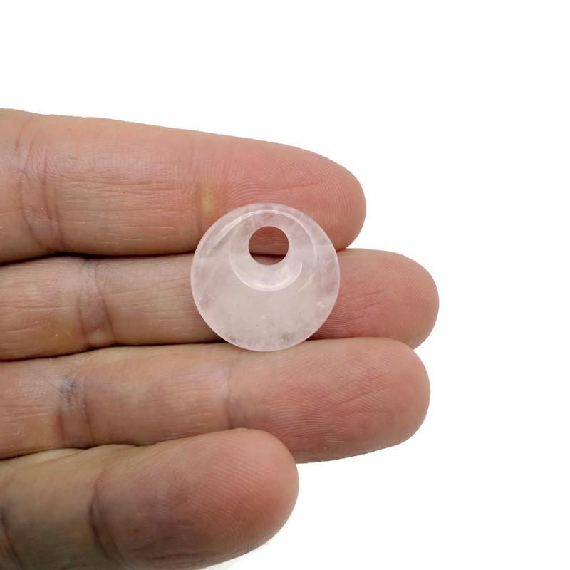 Dona de cuarzo rosa - Piedra Pi - 20mm - DO1075