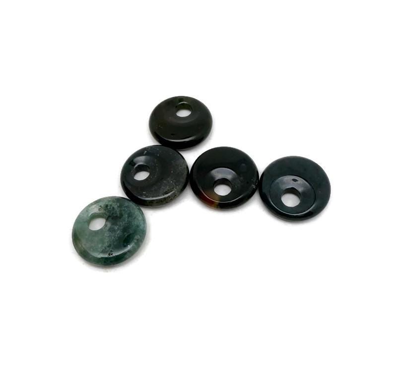 Donut de ágata musgosa - Piedra Pi - 20 mm - DO1085