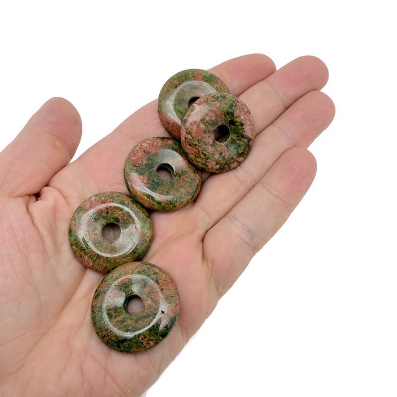 Dona de cristal unakita - Piedra Pi - 30mm - DO1088