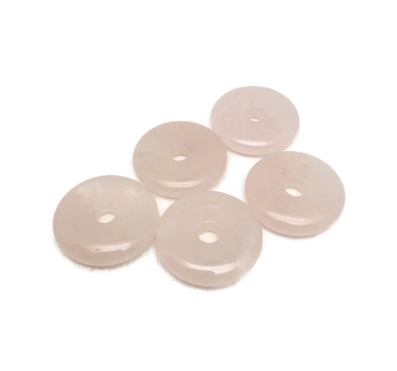 Donut de Cuarzo Rosa - Piedra Pi - 30mm - DO1097
