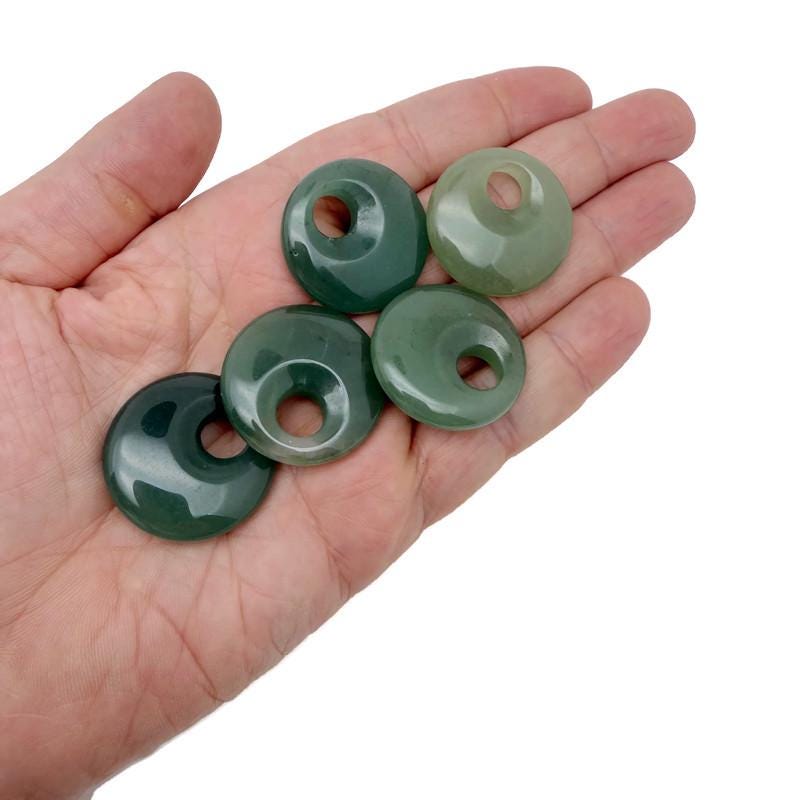 Donut de cristal de aventurina - Piedra Pi - 30 mm - DO1102