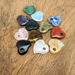Dainty 30mm Crystal Heart pendant with hole, gemstoneGO brand, showcasing a sparkling clear crystal heart with mixed facets.