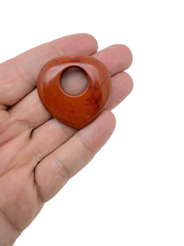 Red Jasper Love Crystal Heart - 40mm - HZ1001