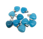 Blue Jasper heart pendant with mini crystal accents from GemstoneGO, showcasing a polished gemstone pendant on a delicate chain.