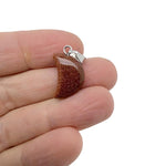 Goldstone moon pendant with crystal details, perfect for jewelry making and healing jewelry designs by GemstoneGO.